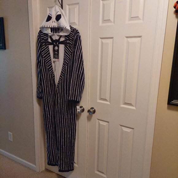 NWT Disney Nightmare Before Christmas Jack Skellington Union Suit Adult Sz Large - Picture 1 of 7